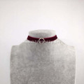 Velvet Choker Necklace Gothic Crystal Circle Collar Chocker